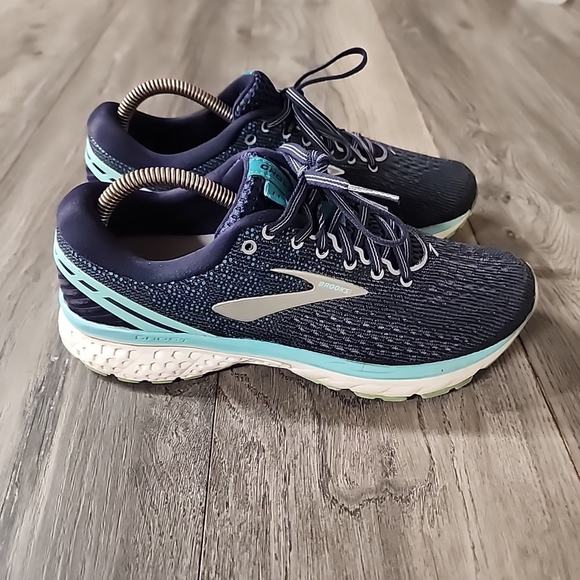 Brooks Ghost 11,Womens Running Shoes, Navy/Grey/Blue, Womens 9 Wide B - Picture 2 of 8